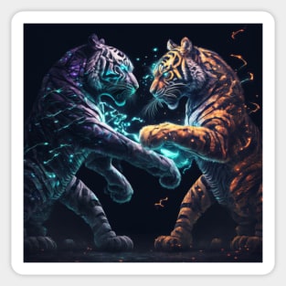 Tigers face to face Sticker